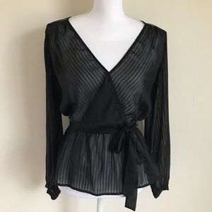 EXPRESS black see-through blouse - size S